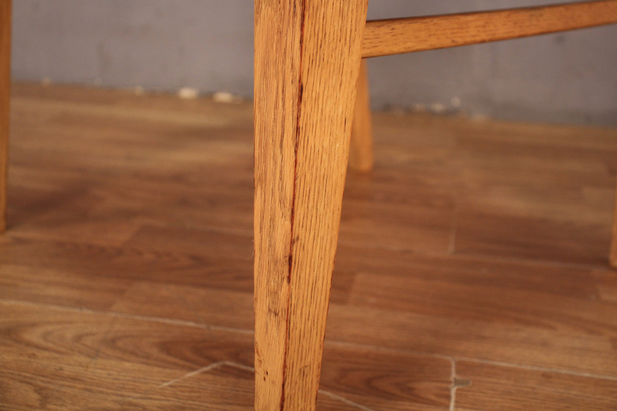 Mid Century Blonde & Pale Pink Armchair