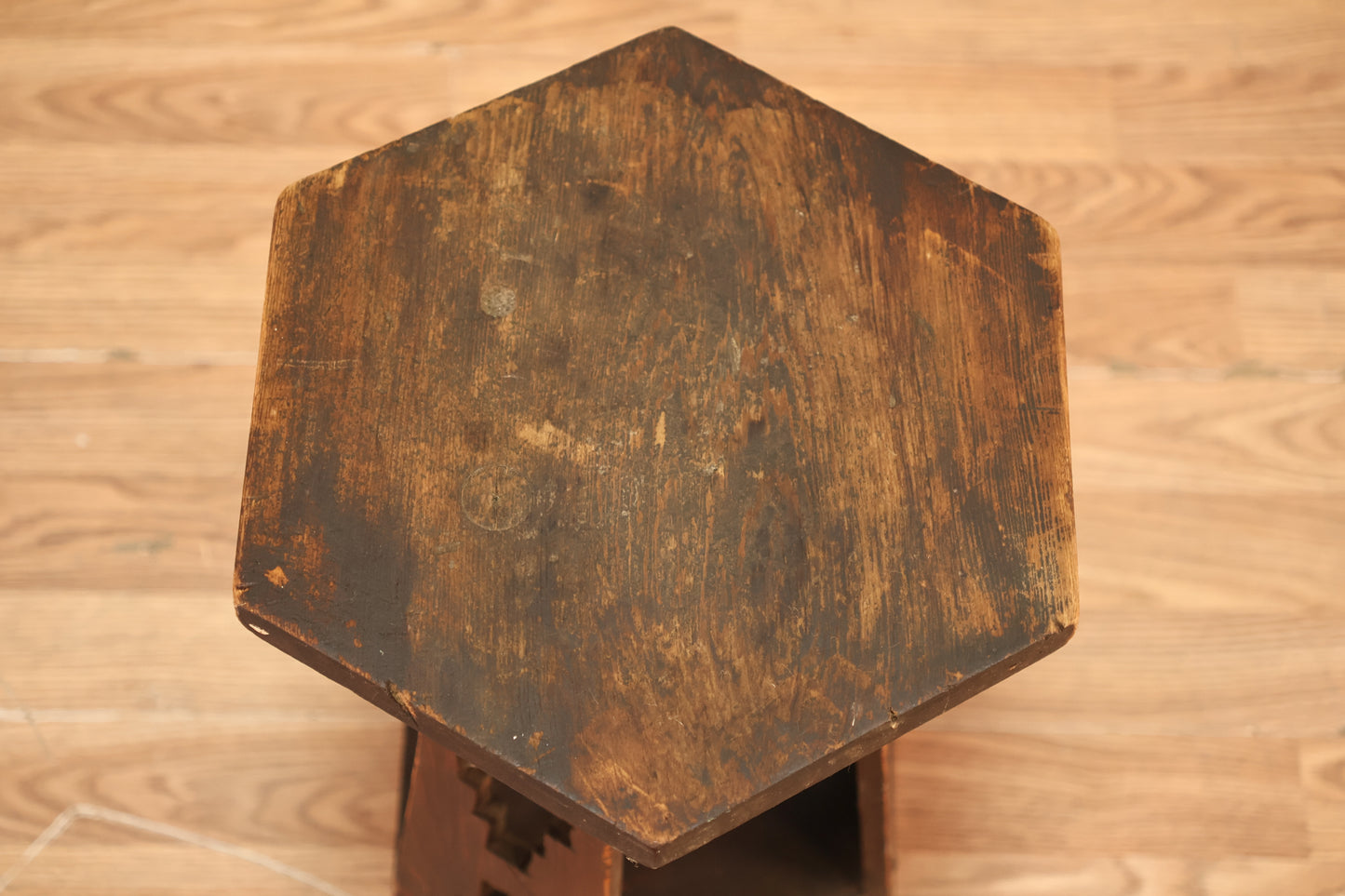 Arts & Crafts Hexagonal Oak Side Table