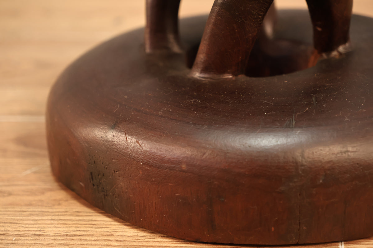 Central African Carved Stool Q