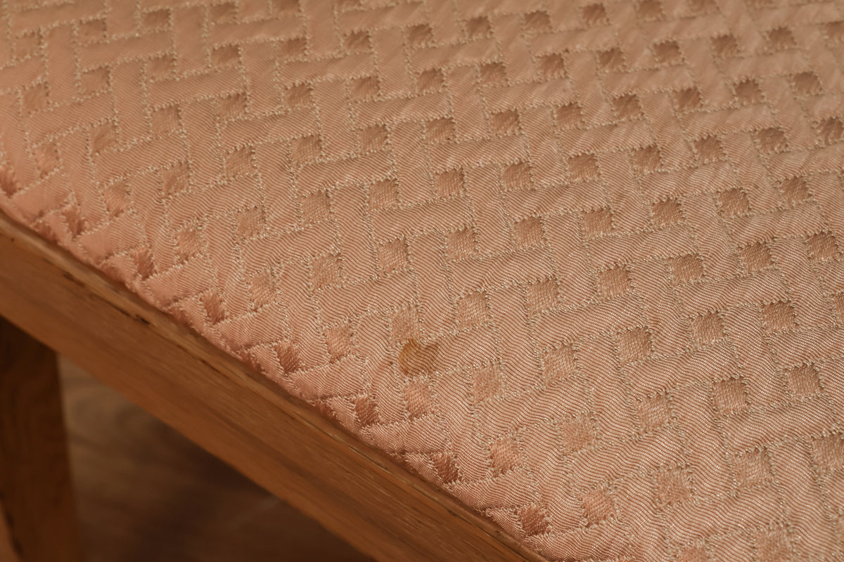 Mid Century Blonde & Pale Pink Side Chair