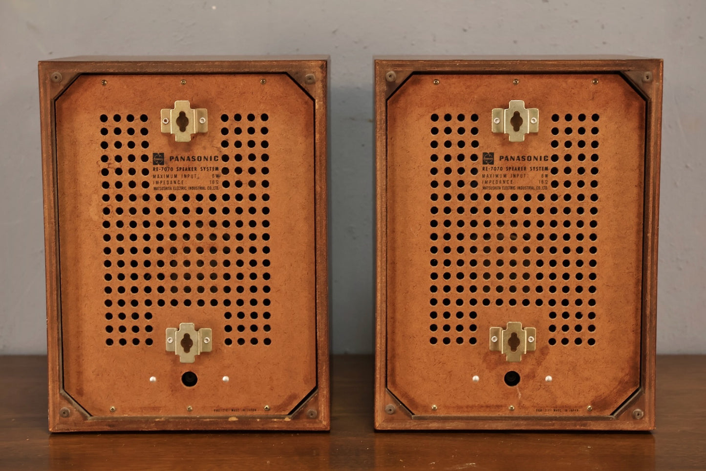 Pair of Panasonic Walnut Speakers