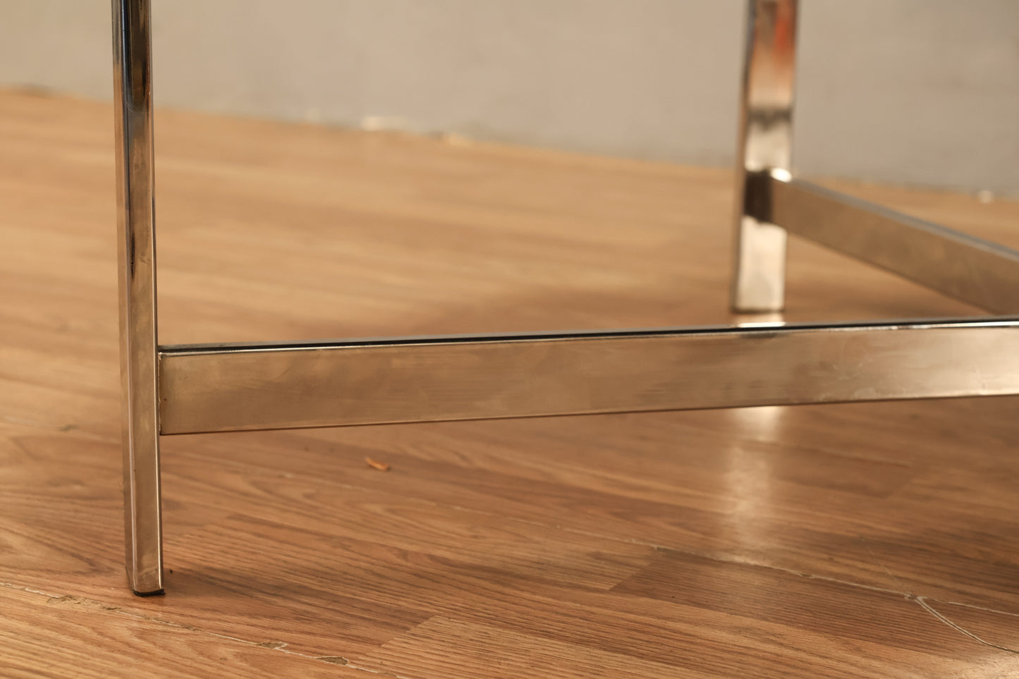 Round Slate & Chrome Coffee Table - ONLINE ONLY