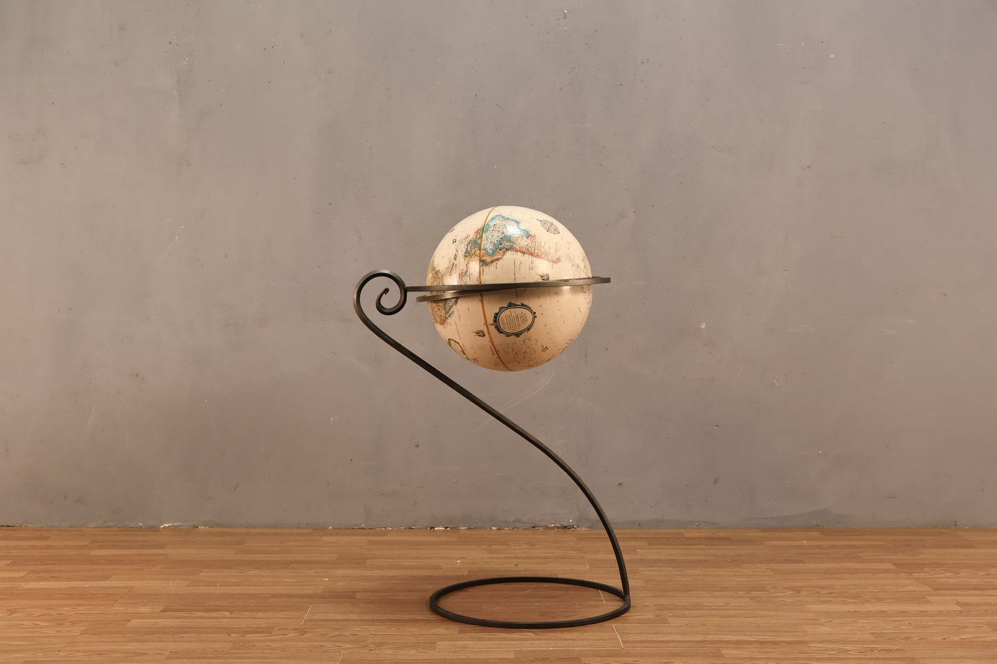 Iron Curlicue Standing Globe - ONLINE ONLY