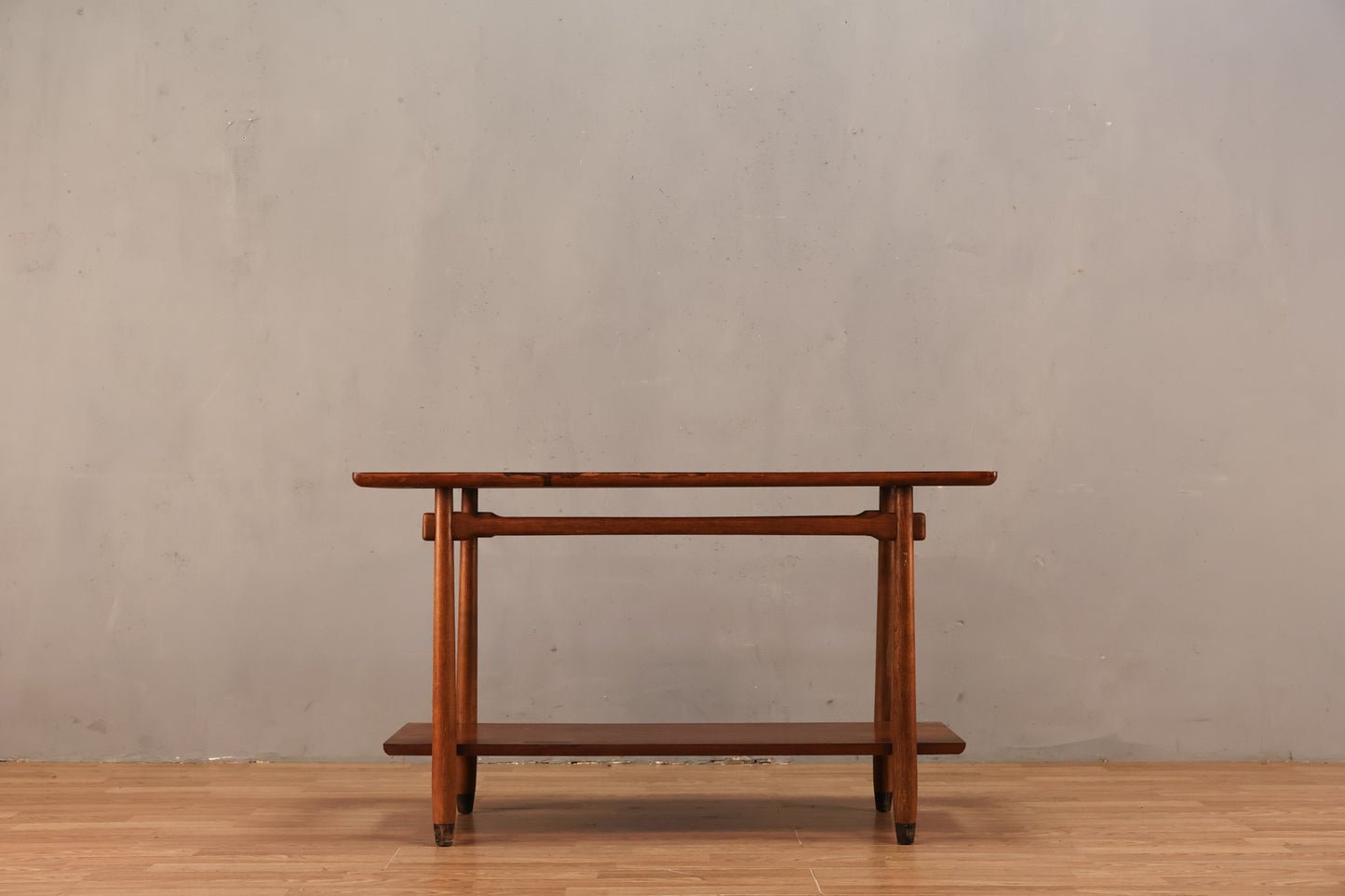 Lane "Monte Carlo" Walnut & Tile Console Table - ONLINE ONLY