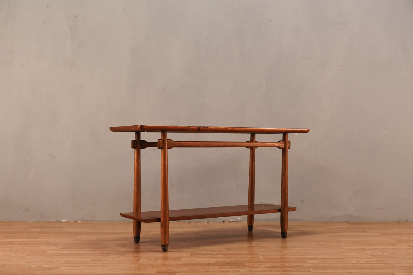 Lane "Monte Carlo" Walnut & Tile Console Table - ONLINE ONLY