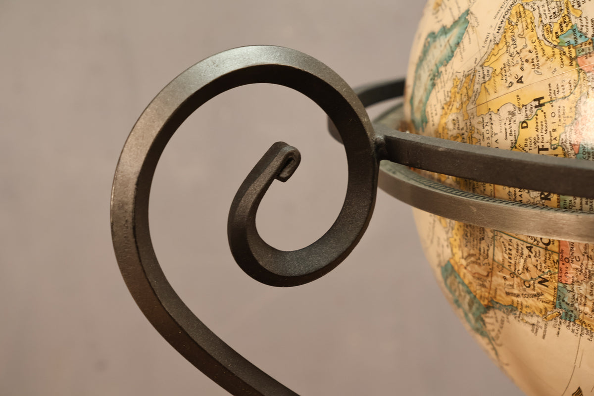 Iron Curlicue Standing Globe - ONLINE ONLY