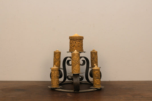 Hand-Forged Iron Candelabra