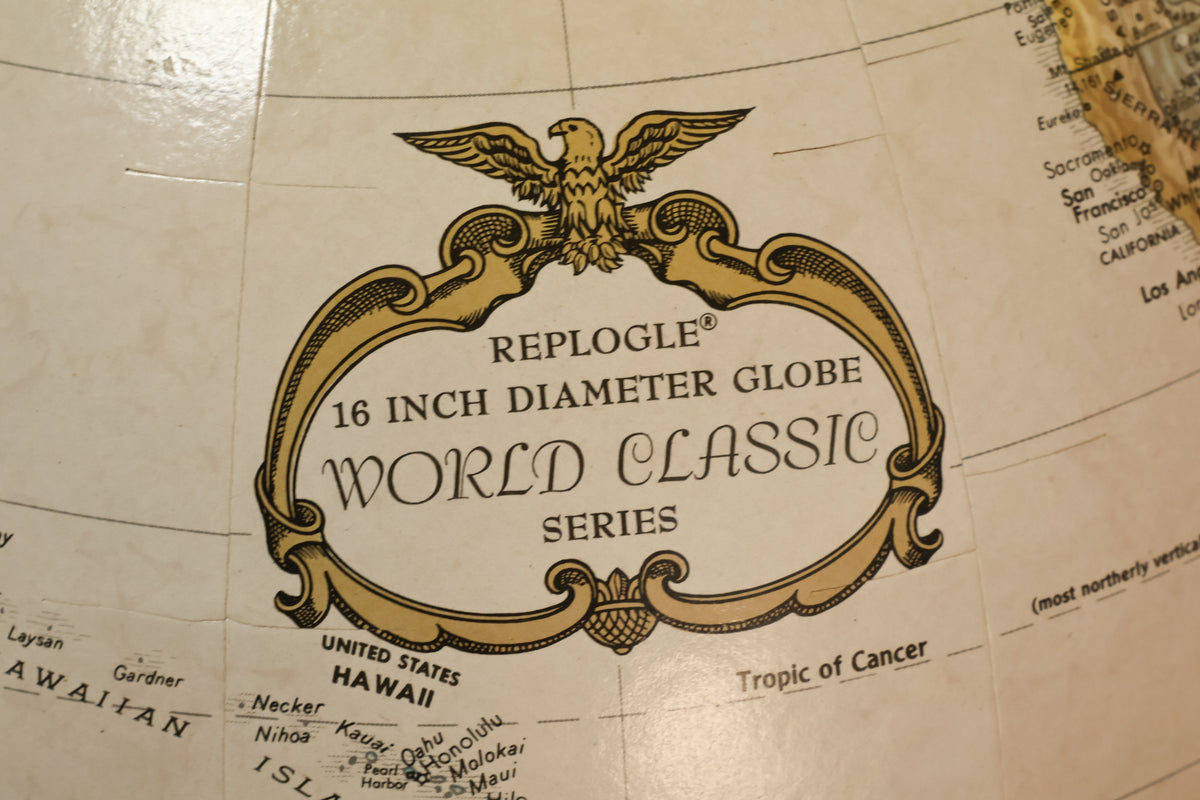 Iron Curlicue Standing Globe - ONLINE ONLY