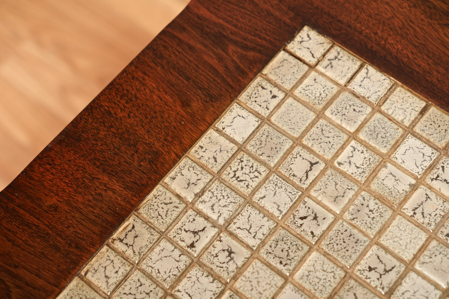 Lane "Monte Carlo" Walnut & Tile Console Table - ONLINE ONLY