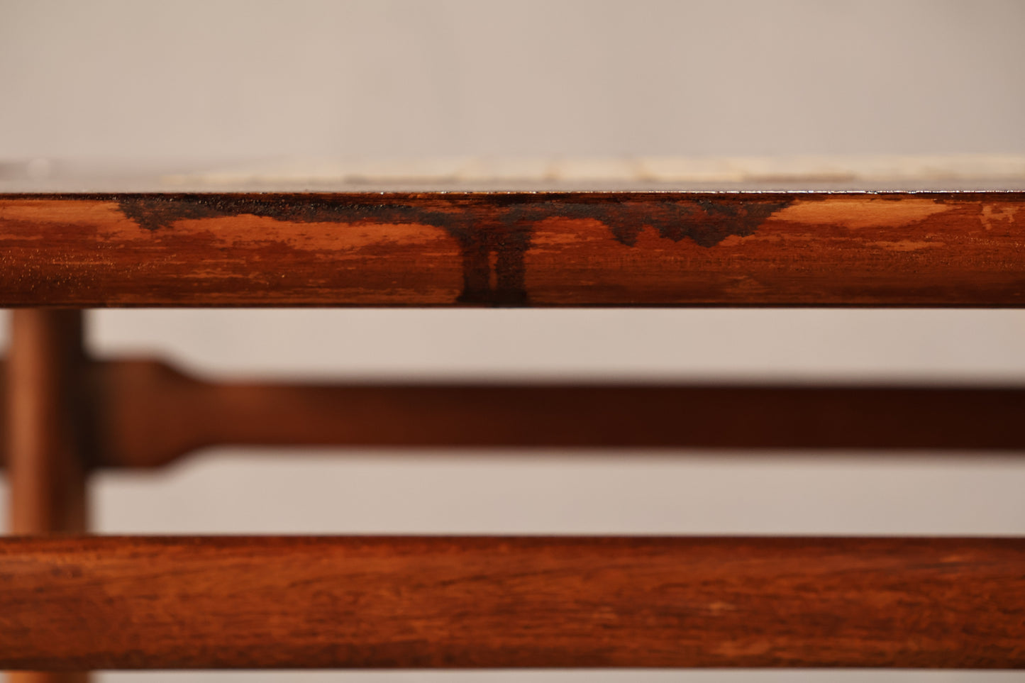 Lane "Monte Carlo" Walnut & Tile Console Table - ONLINE ONLY