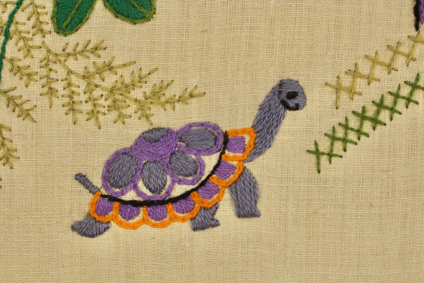 "Jungle Harmony" 1970s Needlepoint