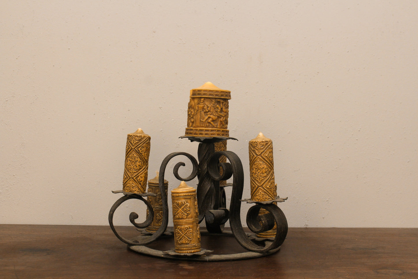Hand-Forged Iron Candelabra