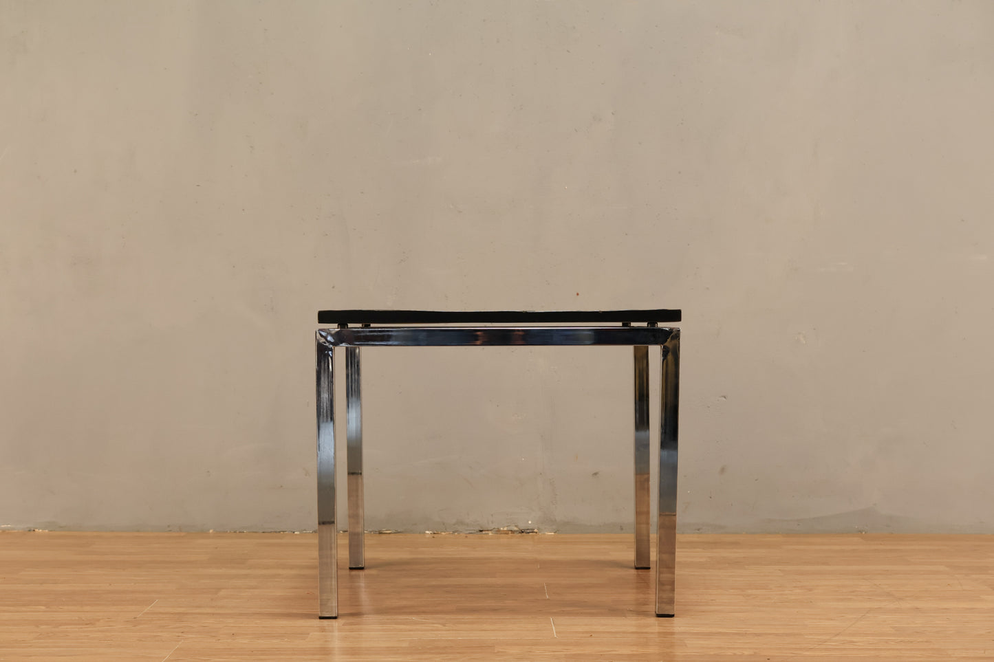 Square Slate & Chrome Side Table - ONLINE ONLY