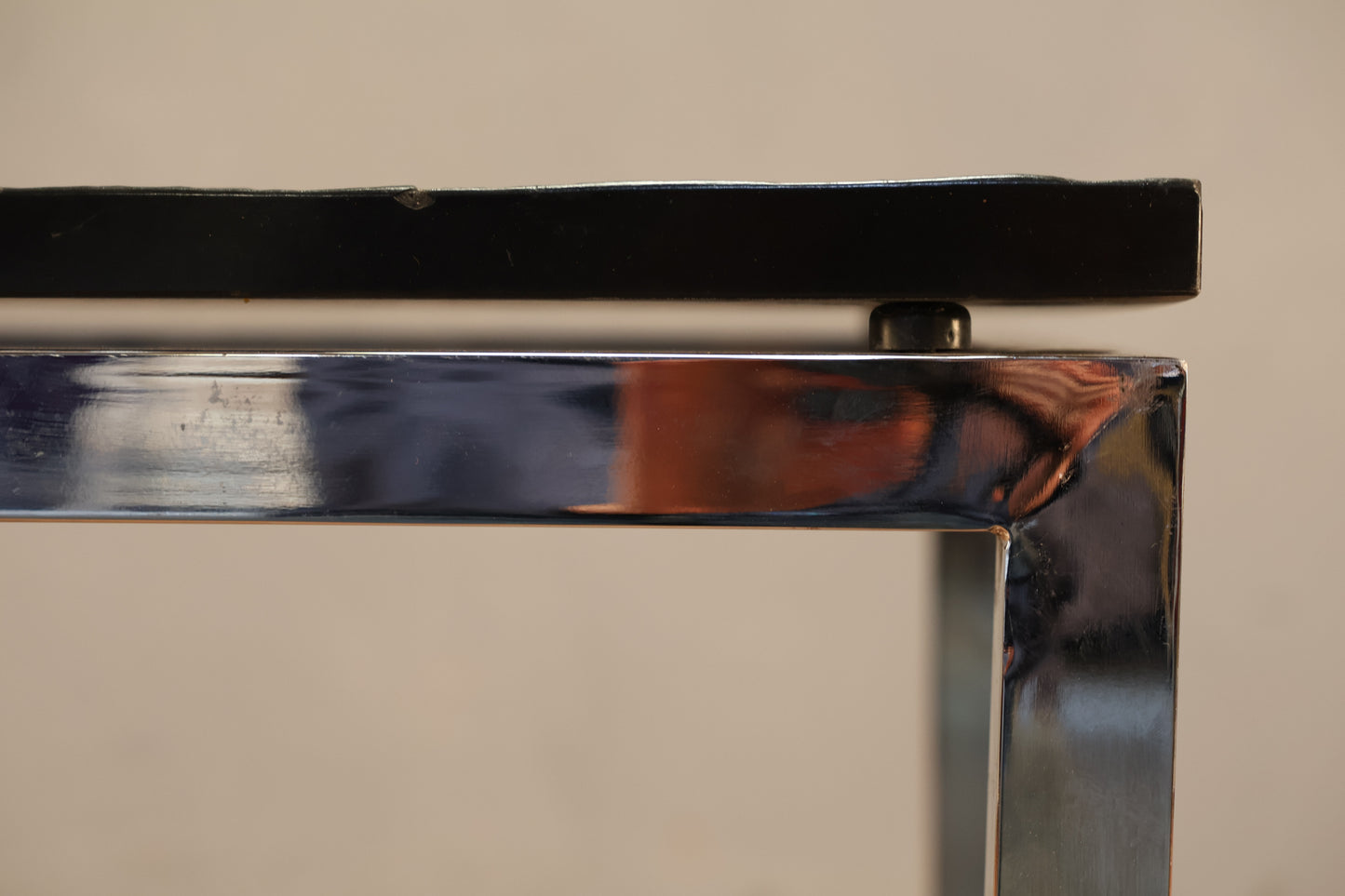 Square Slate & Chrome Side Table - ONLINE ONLY