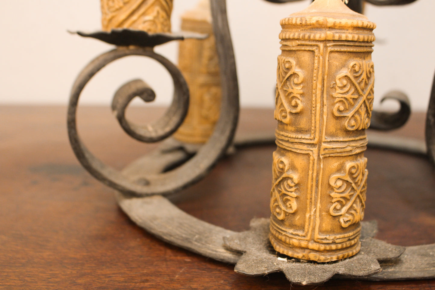 Hand-Forged Iron Candelabra