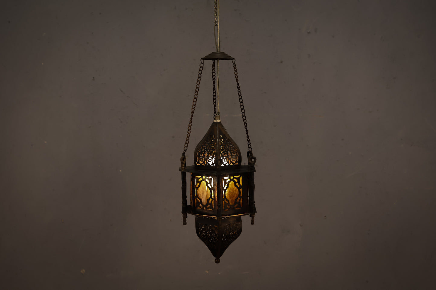 Moroccan Brass Hanging Lantern
