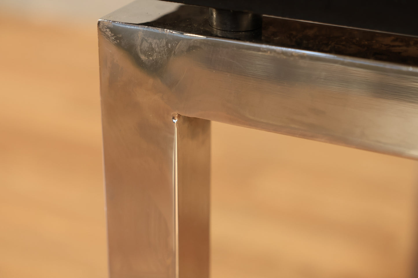 Square Slate & Chrome Side Table - ONLINE ONLY