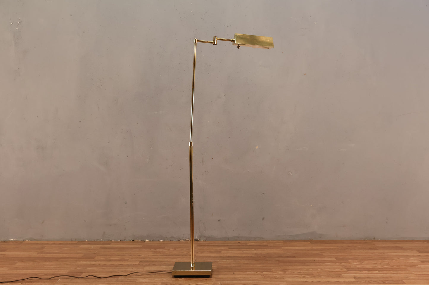Brass Swing-Arm Floor Lamp