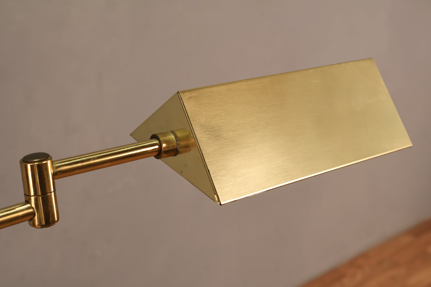 Brass Swing-Arm Floor Lamp