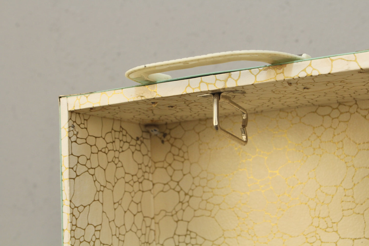 1950s Seafoam Metal Doll Trunk