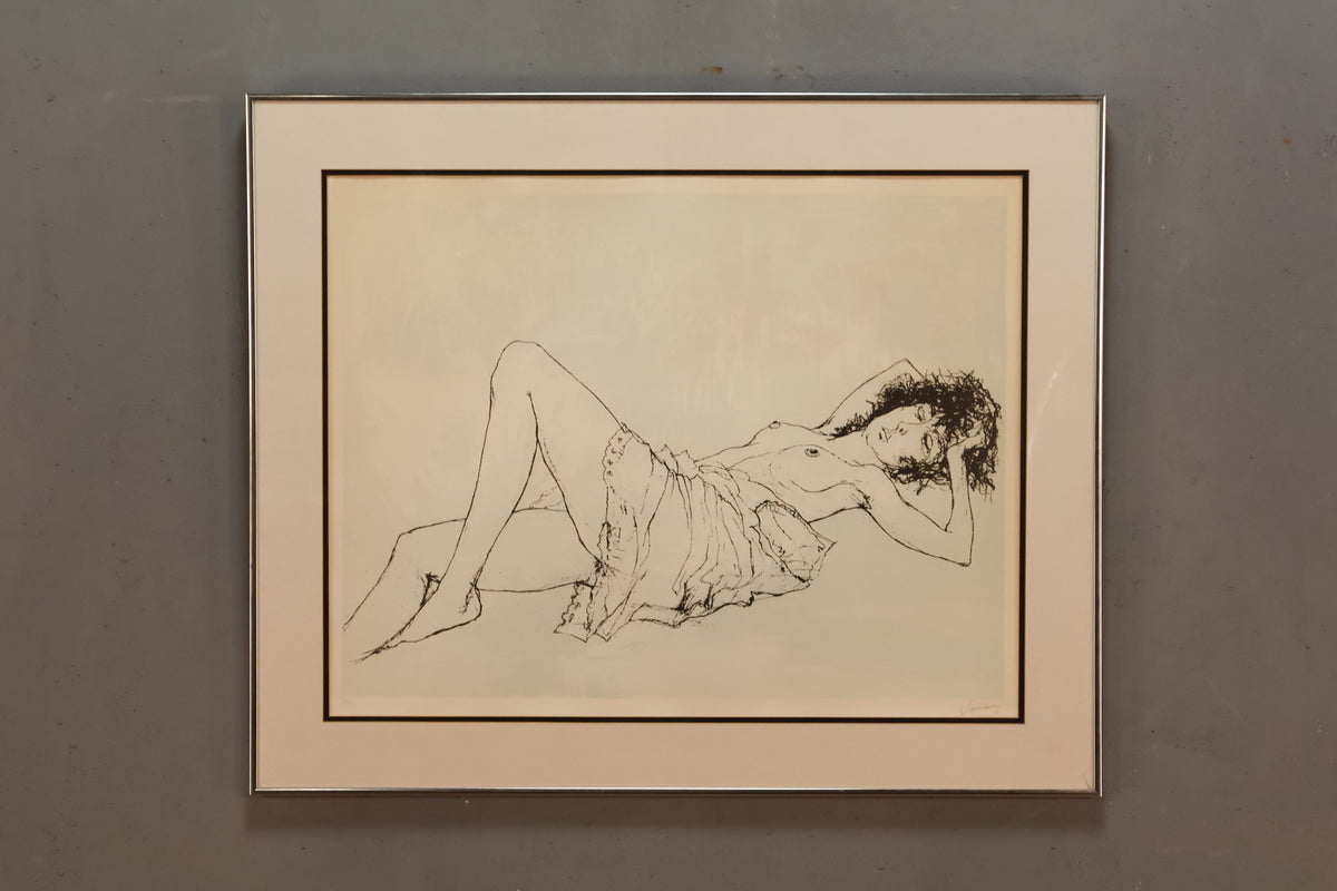 "Reclining Nude" Jean Jansem Lithograph