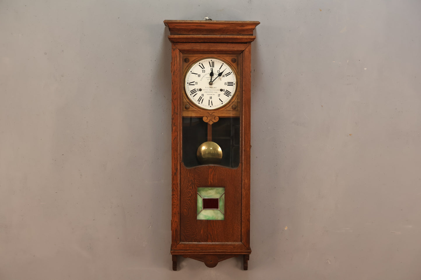 Large Antique French Oak Prop Wall Clock - ONLINE ONLY