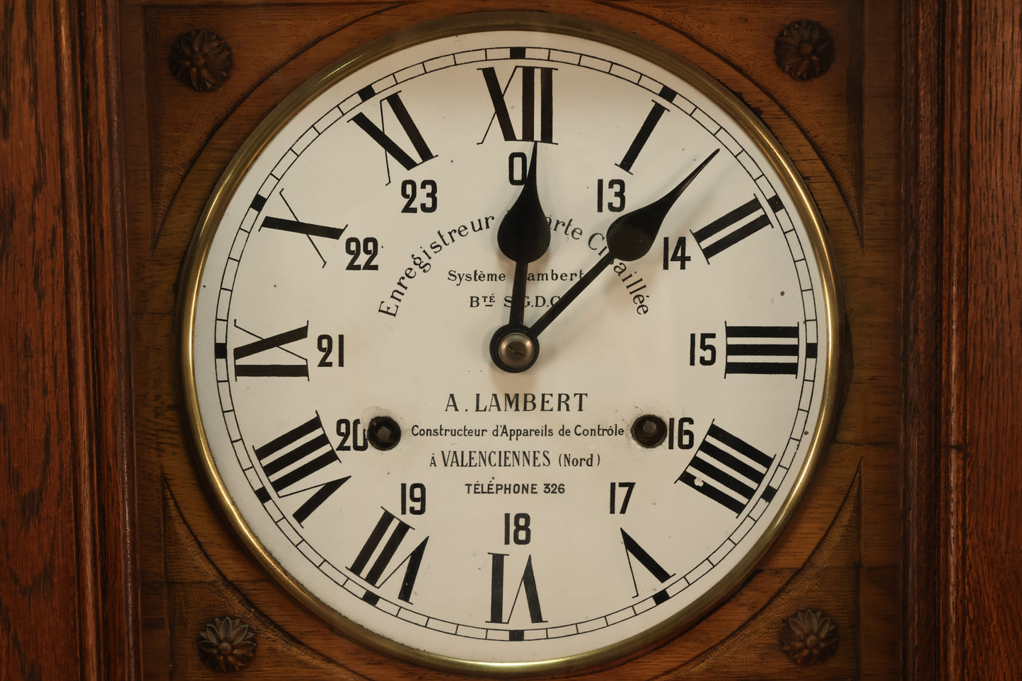 Large Antique French Oak Prop Wall Clock - ONLINE ONLY