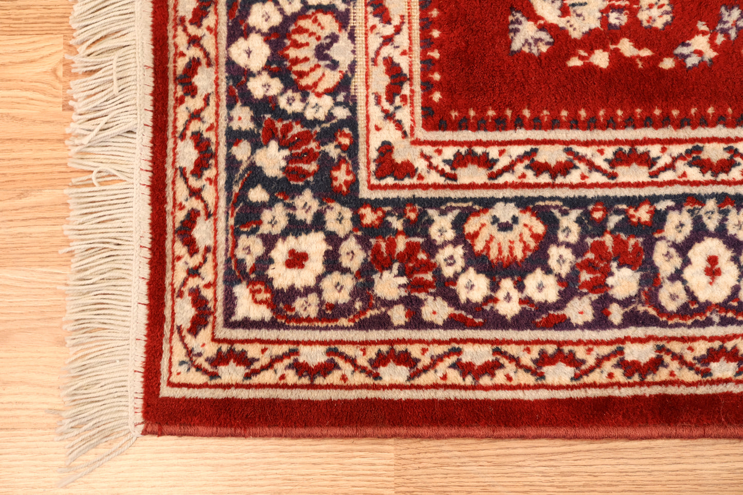 Crimson & Navy Floral Area Rug