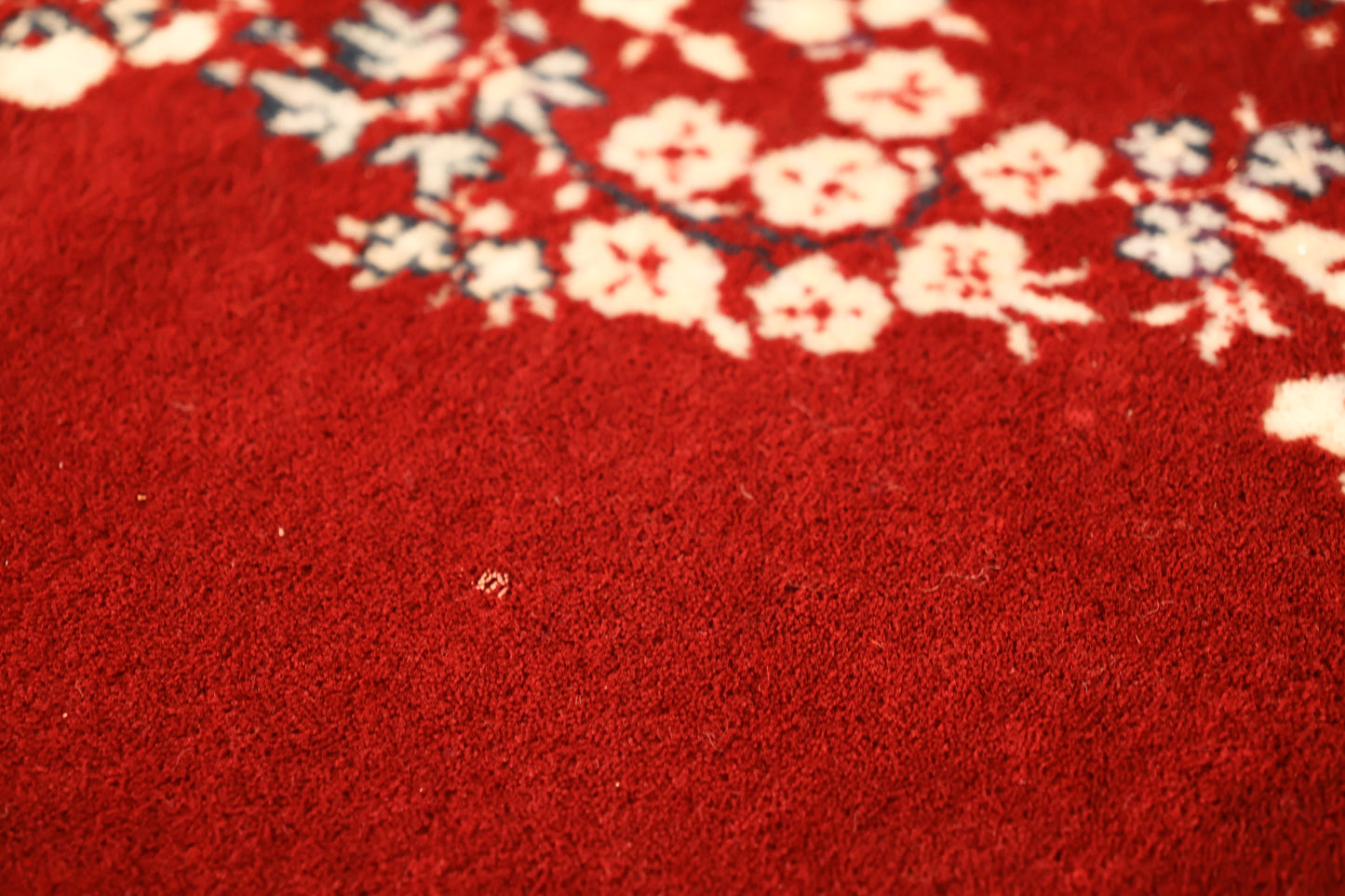 Crimson & Navy Floral Area Rug