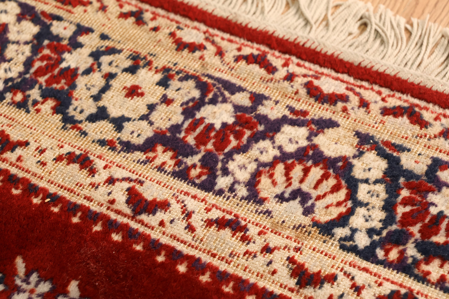 Crimson & Navy Floral Area Rug