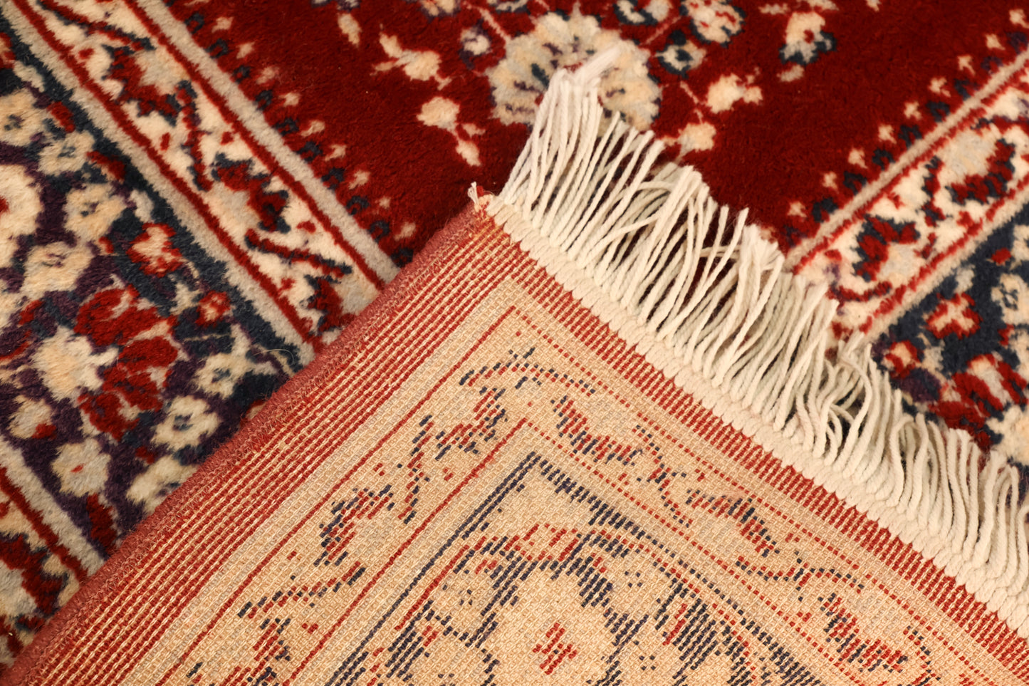Crimson & Navy Floral Area Rug