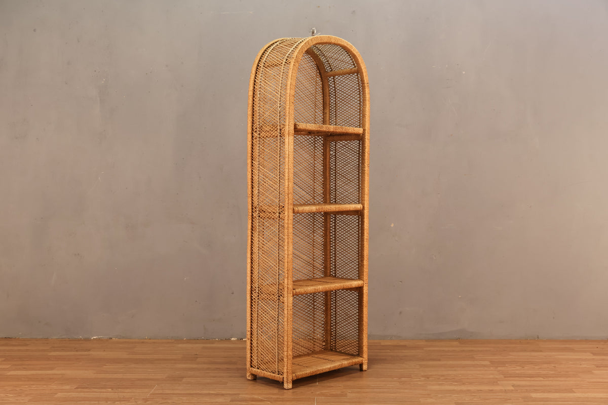 Arched Rattan 4-Tier Shelf - ONLINE ONLY