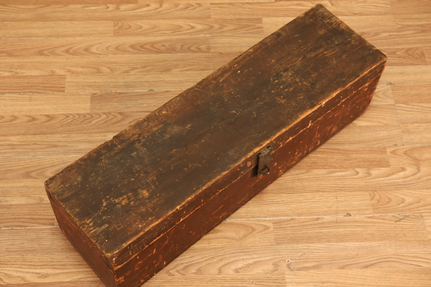 Low Rustic Wooden Trunk