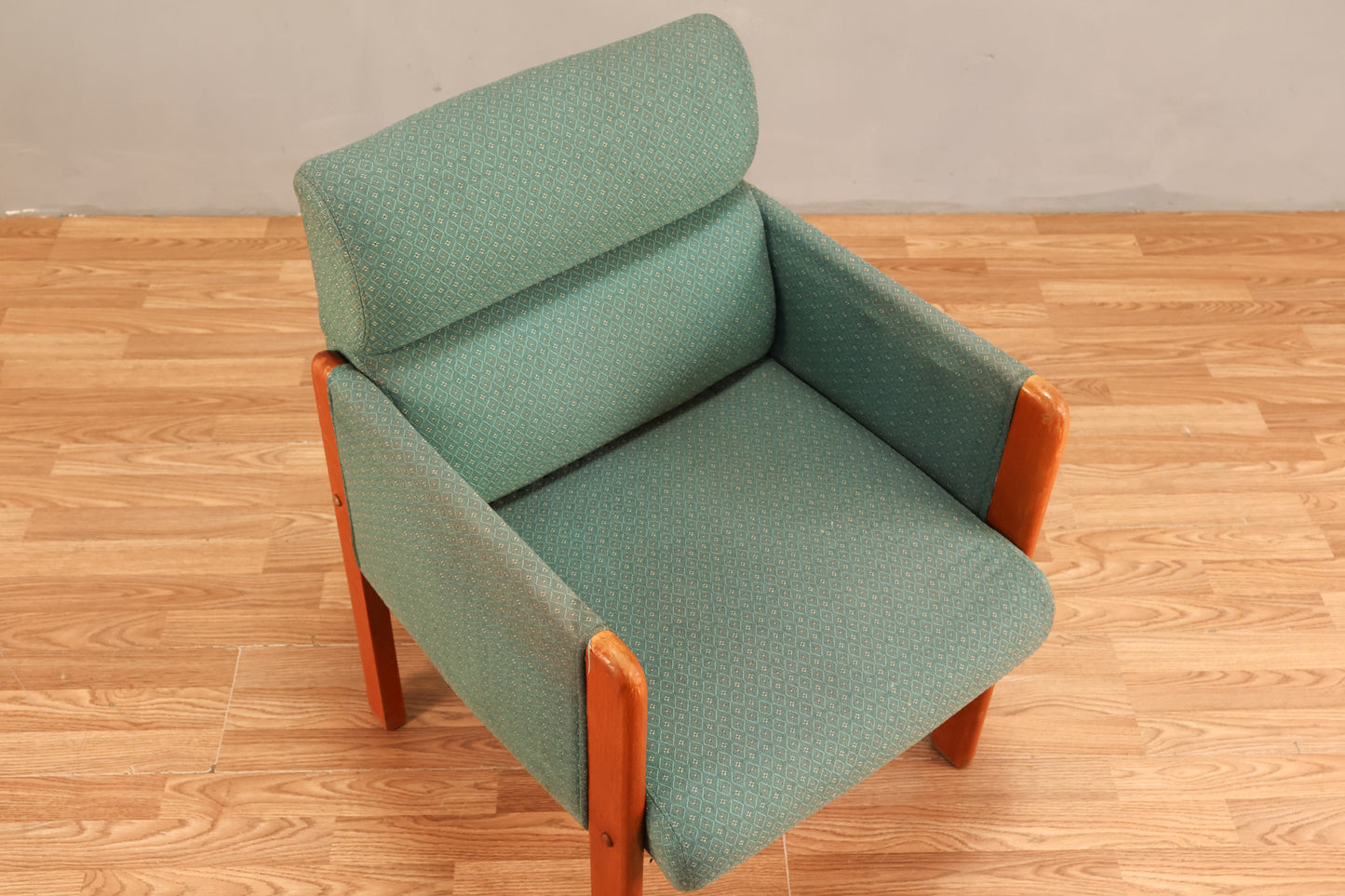 Mid Century Teak & Teal Armchair