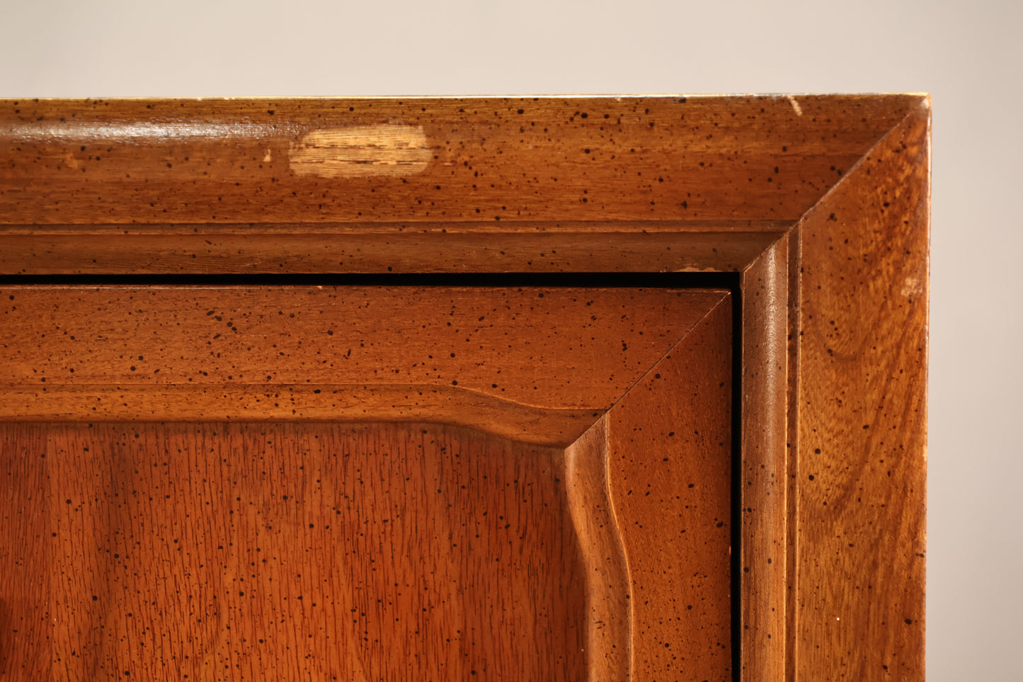 Mid Century Paneled 2-Drawer Nightstand