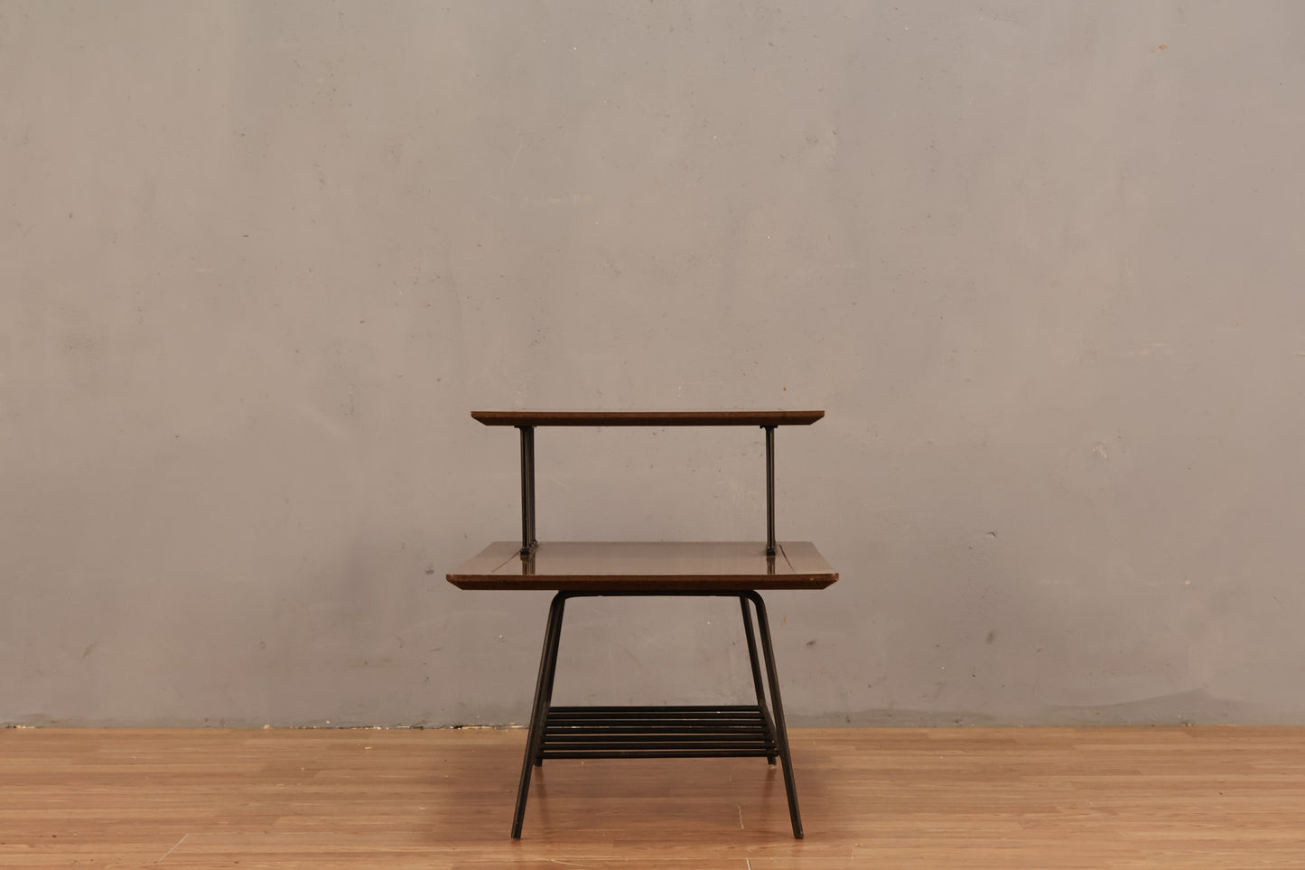 Atomic Laminate & Iron Stepback Table