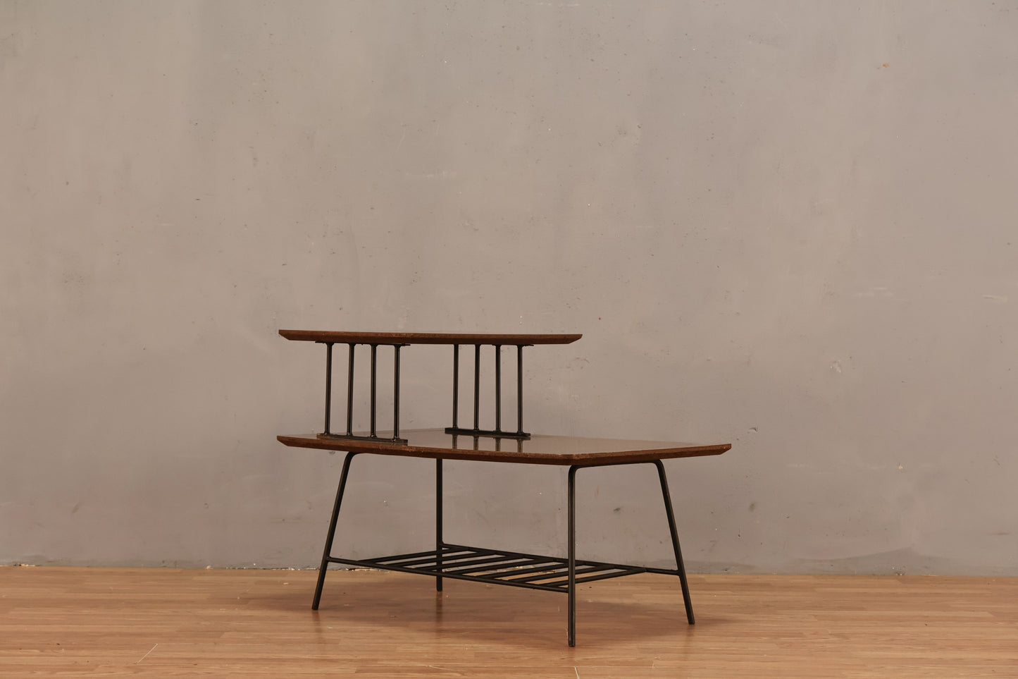 Atomic Laminate & Iron Stepback Table