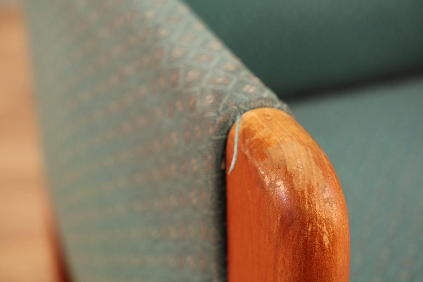 Mid Century Teak & Teal Armchair