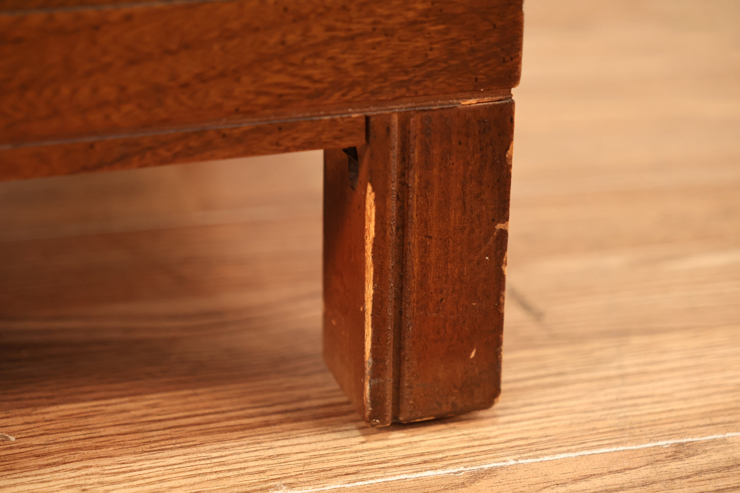 Mid Century Paneled 2-Drawer Nightstand