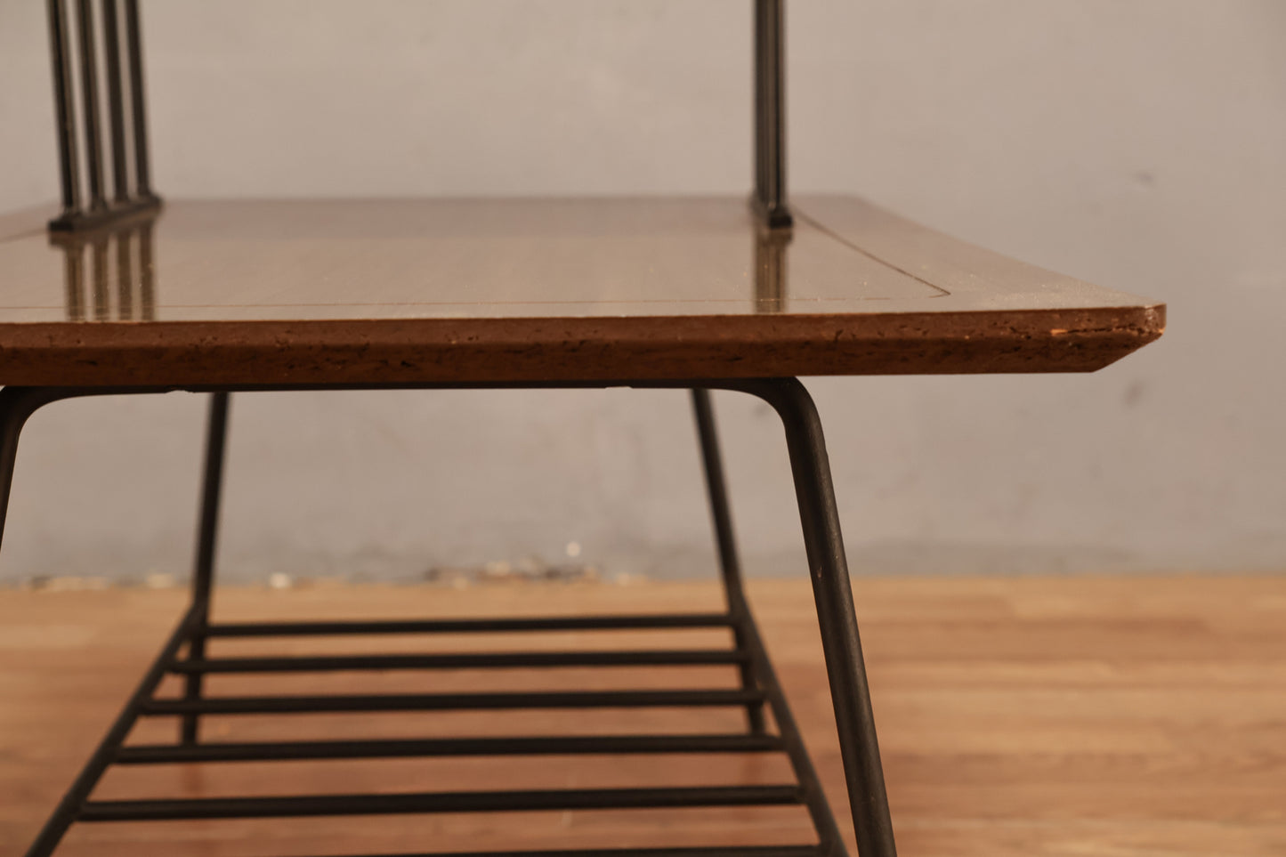 Atomic Laminate & Iron Stepback Table