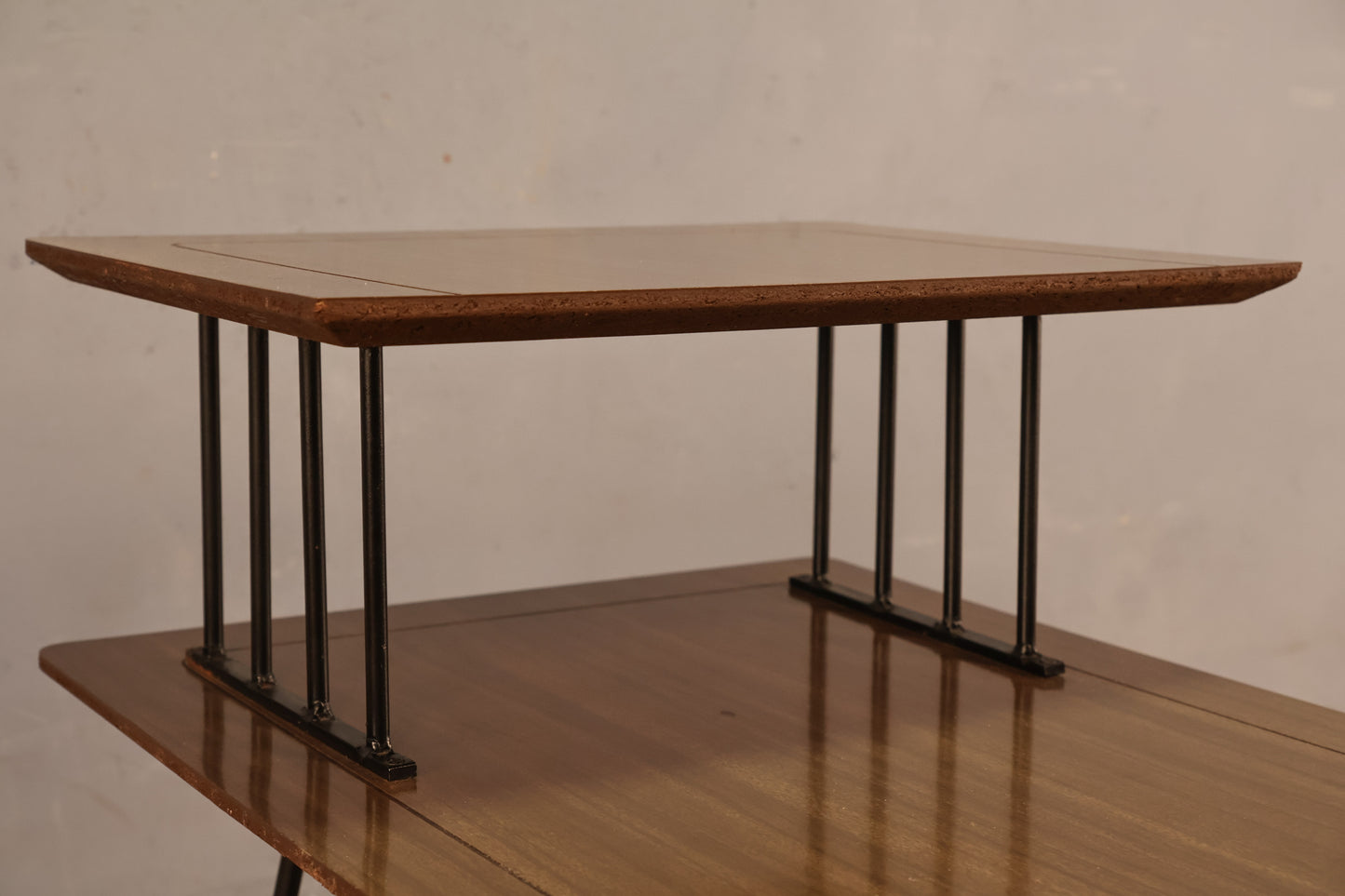 Atomic Laminate & Iron Stepback Table