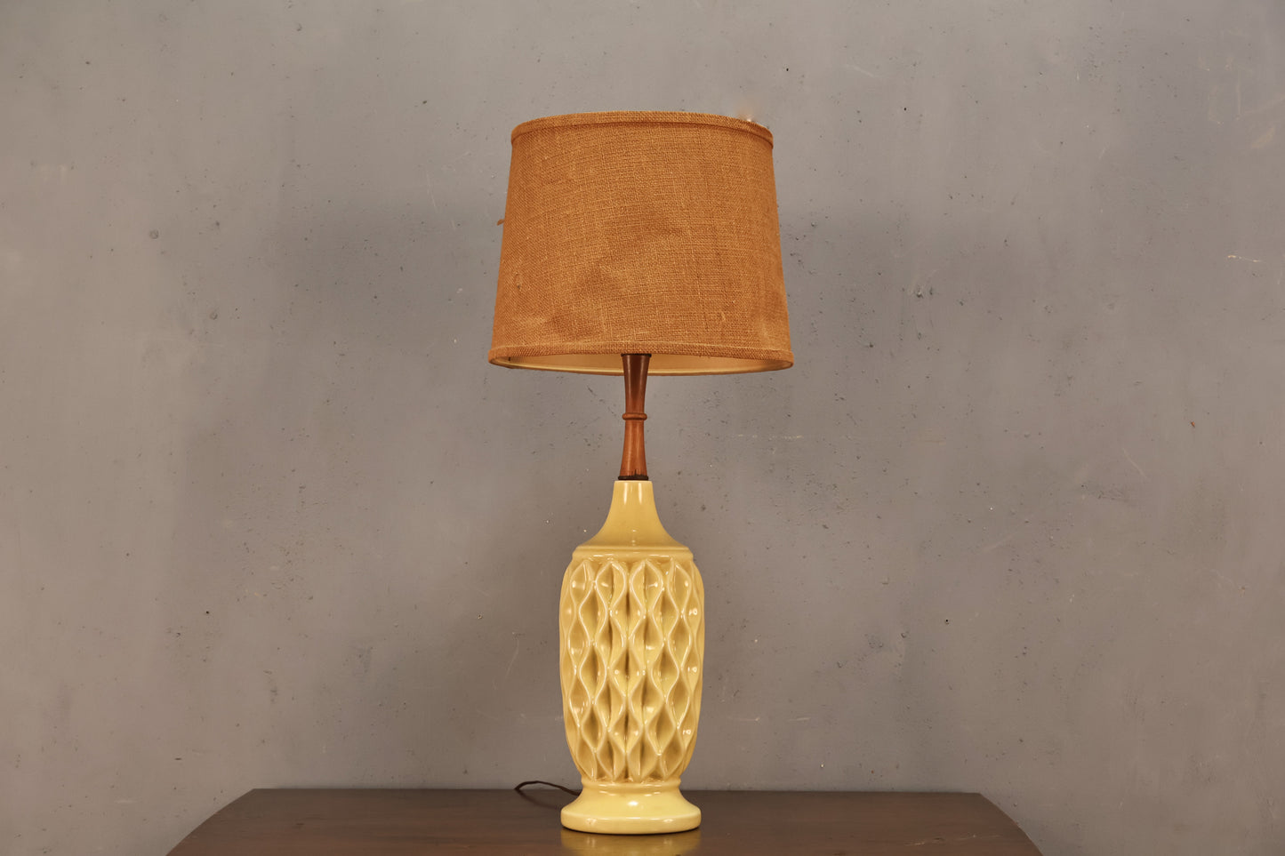 Mid Century Pineapple Ceramic Table Lamp