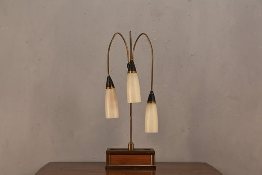 Rupert Nikoll Mid Century Tri-Drop Table Lamp