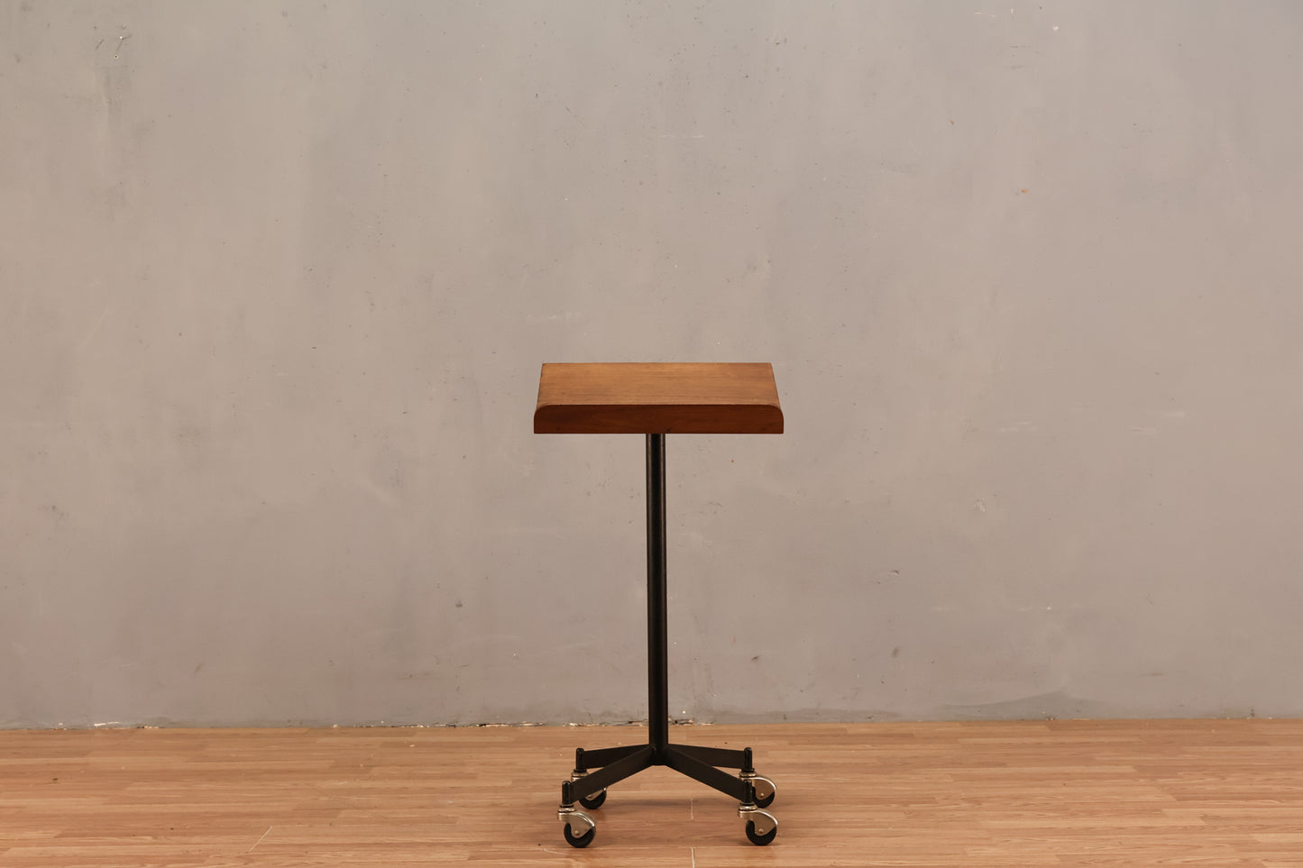 Walnut & Black Rolling Stand - ONLINE ONLY