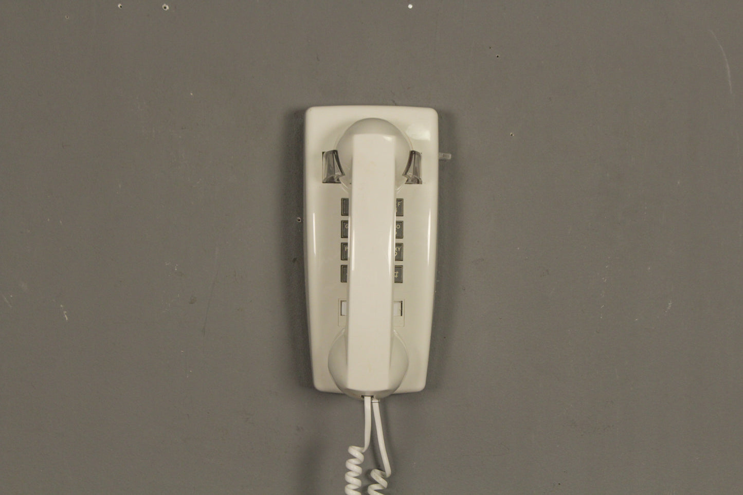 1980s White Wall-Mounted Touch-Tone Telephone
