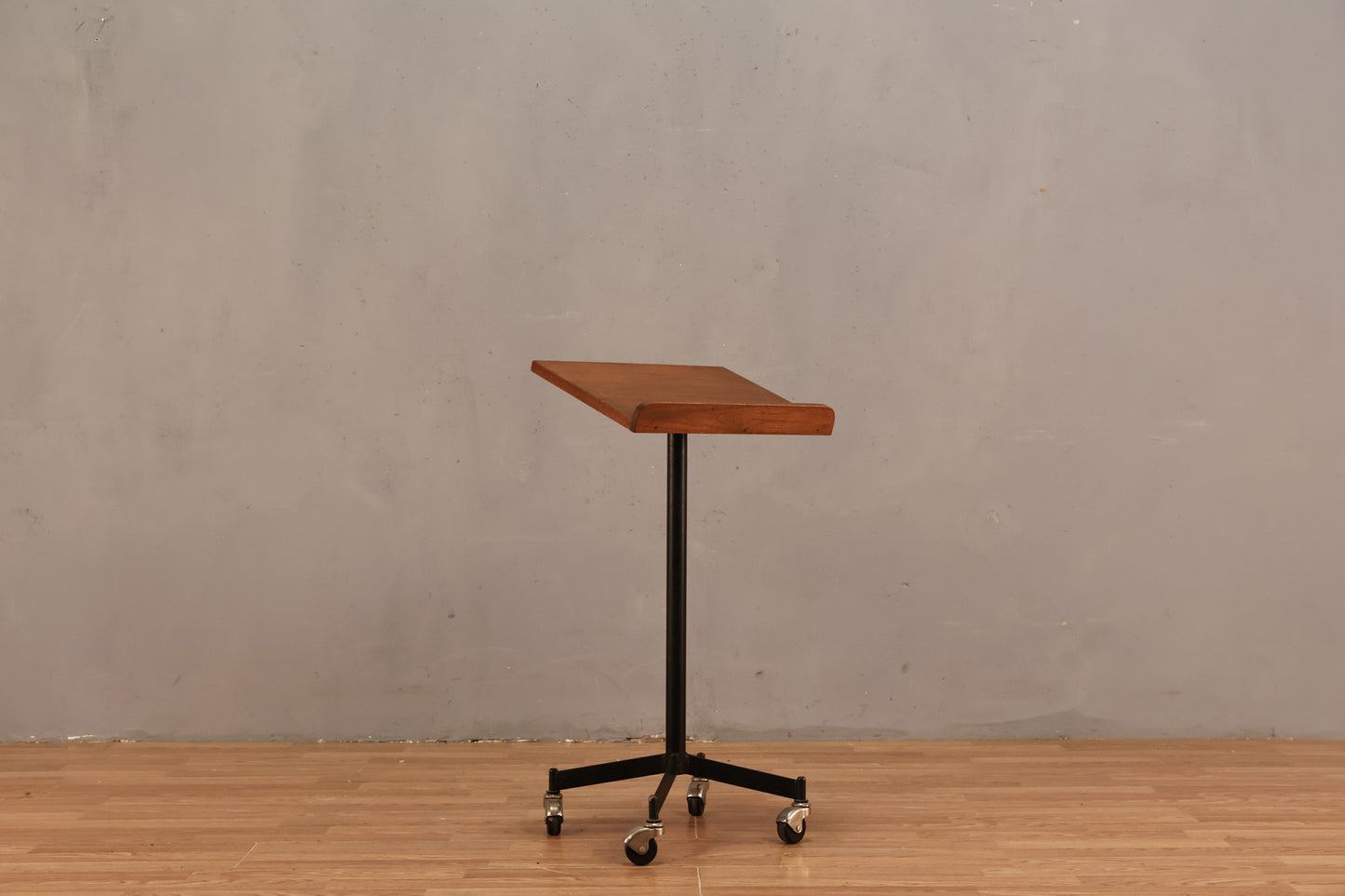 Walnut & Black Rolling Stand - ONLINE ONLY