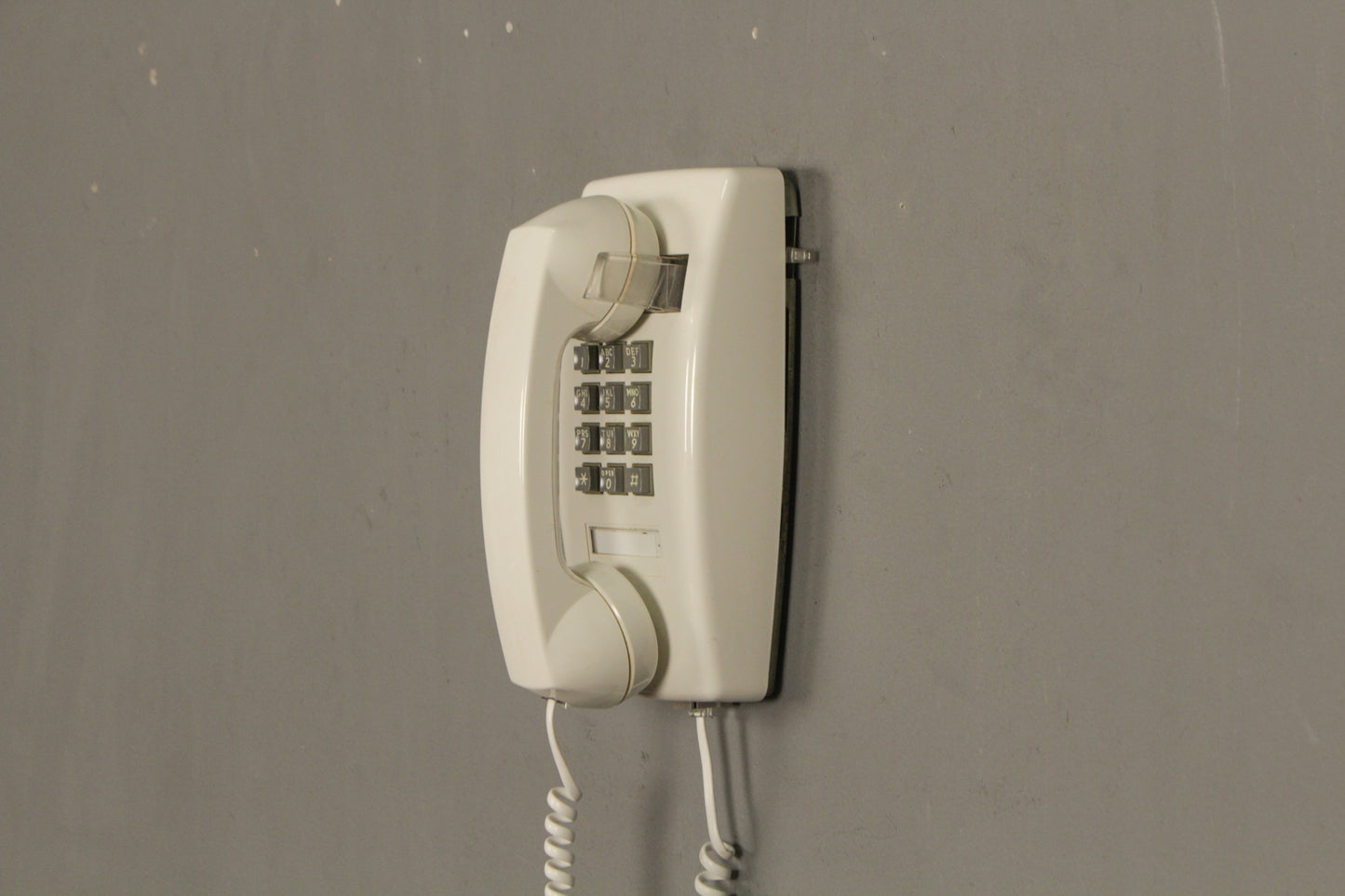 1980s White Wall-Mounted Touch-Tone Telephone
