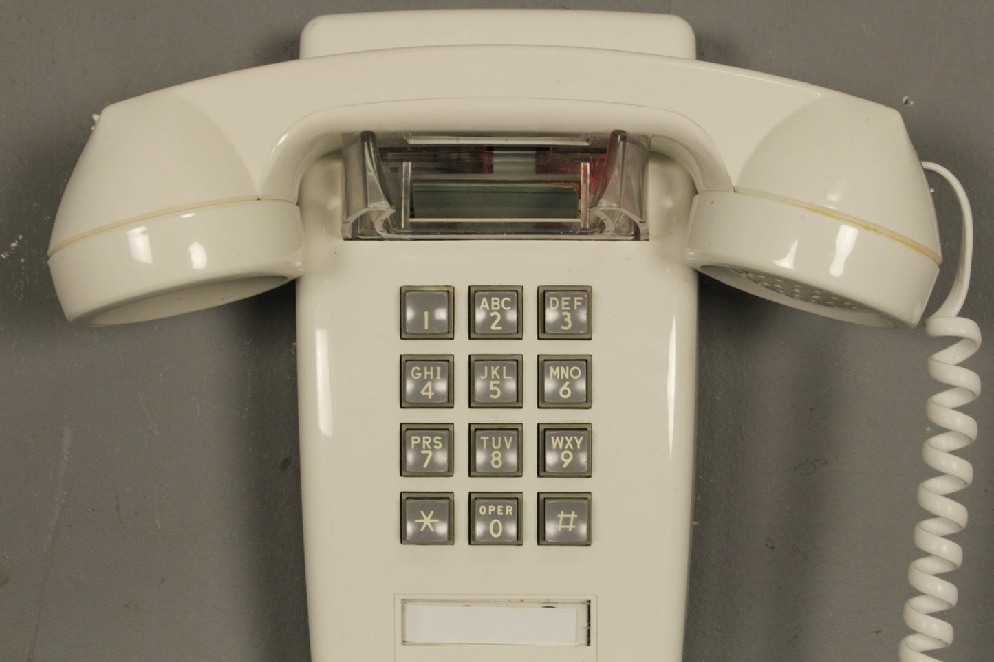 1980s White Wall-Mounted Touch-Tone Telephone
