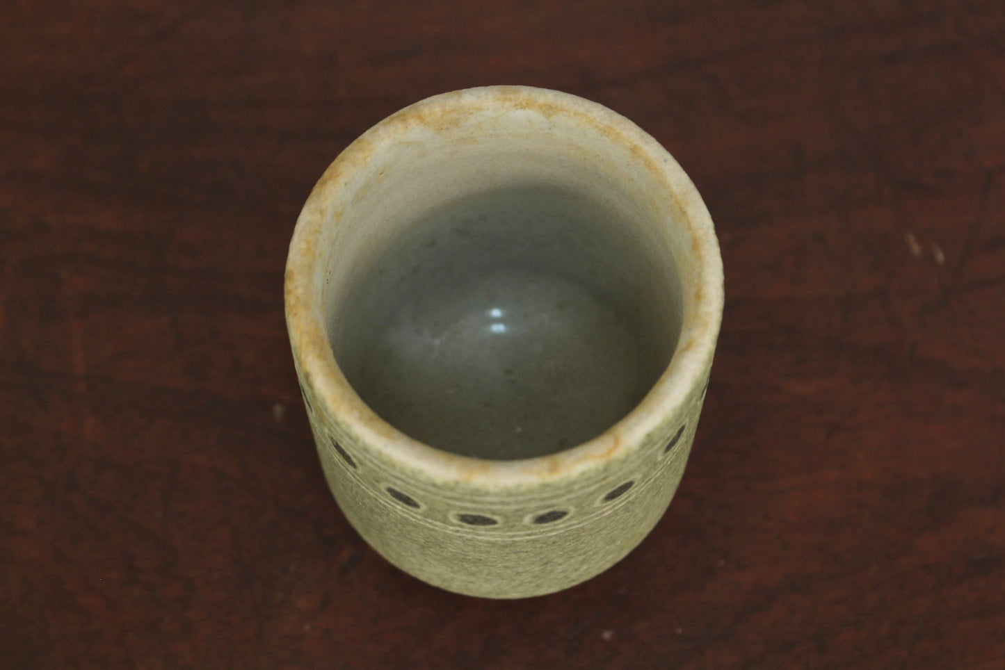 Set of 4 Italian Celadon Dot Cups