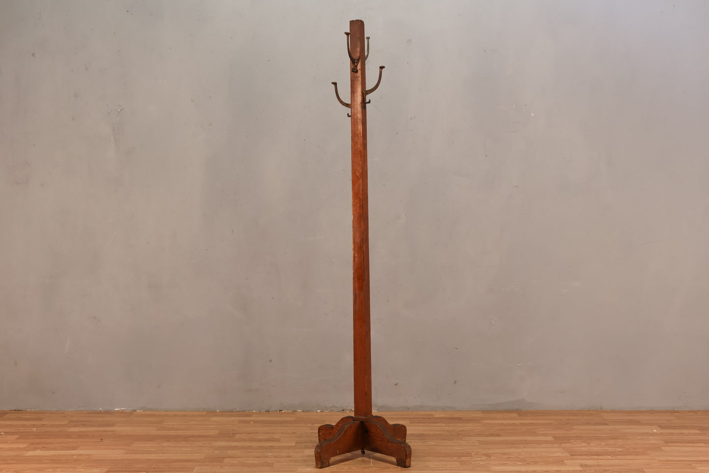 Antique Sikes Oak Coat Rack